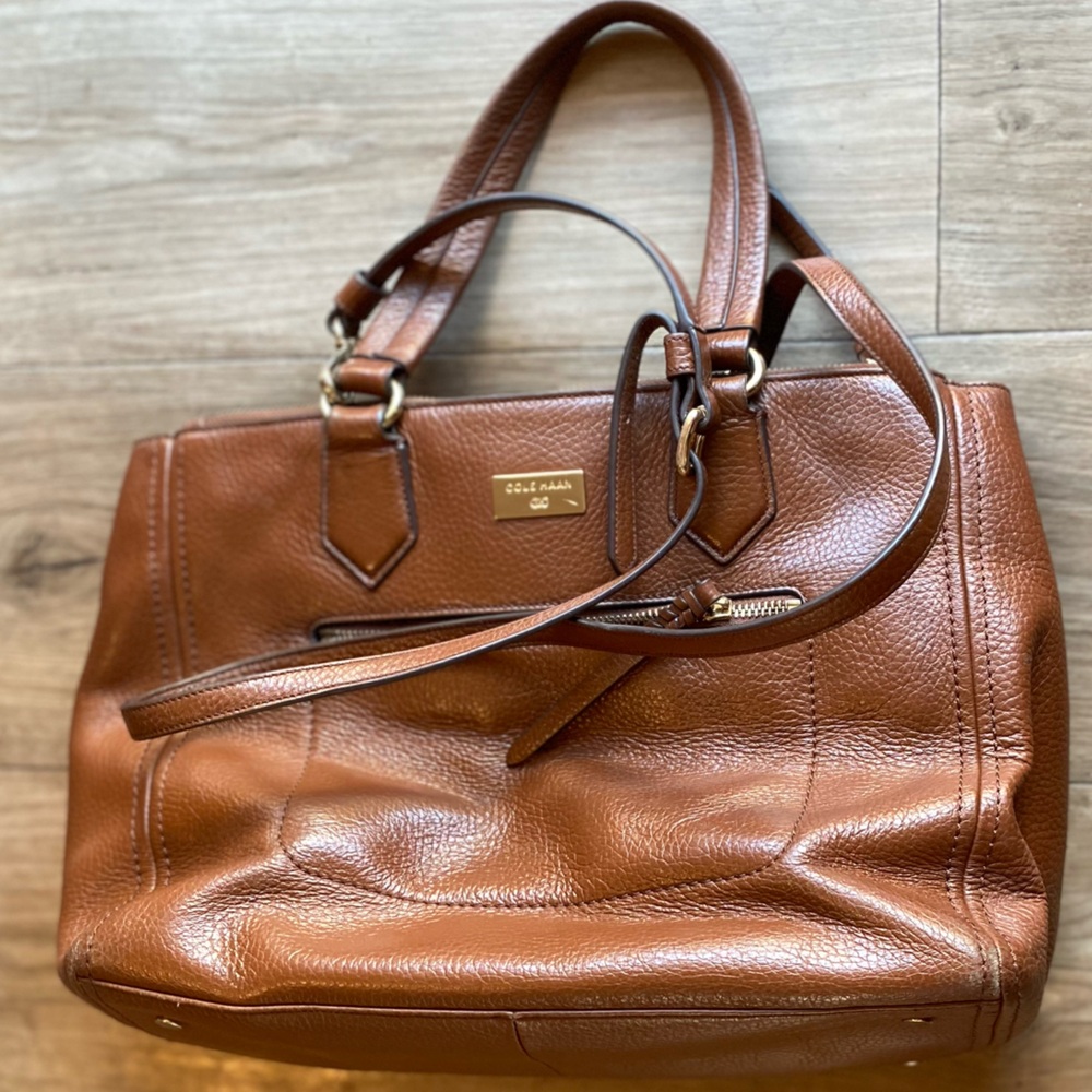 Cole Haan Brown Leather Tote - Picture 2 of 10
